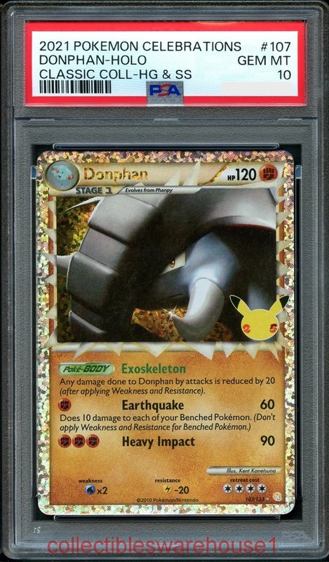 Pokemon Celebrations Donphan 107 PSA 10