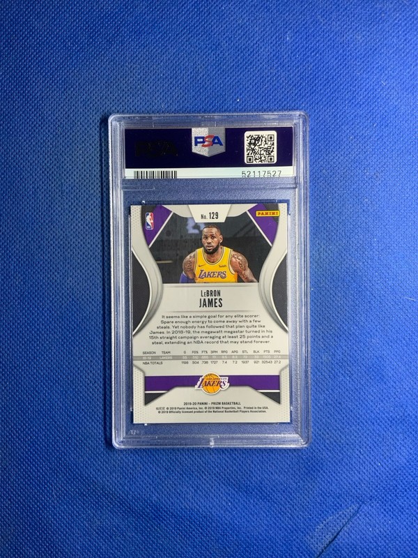 2019-20 Panini Prizm - LeBron James #129 PSA 10 GEM MT view 2