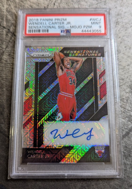 Wendell Carter Jr. Panini Prizm 2018-19 Rookie Autograph Mojo /25 #WCJ - PSA 9