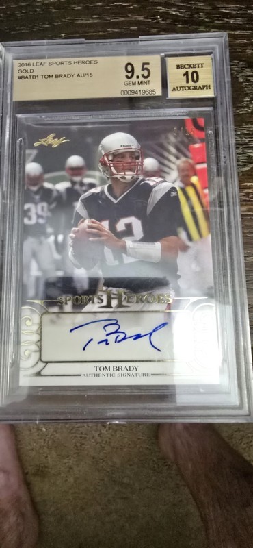 9/15 2016 Leaf Sports Heroes Tom Brady Autographed BA-TB1 BGS 9.5/10 auto