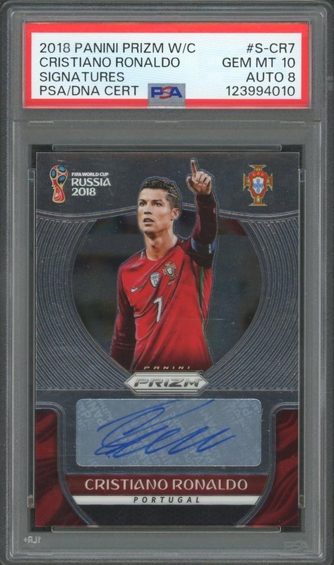 2018 Panini Prizm World Cup Cristiano Ronaldo Auto PSA 10 #S-CR7