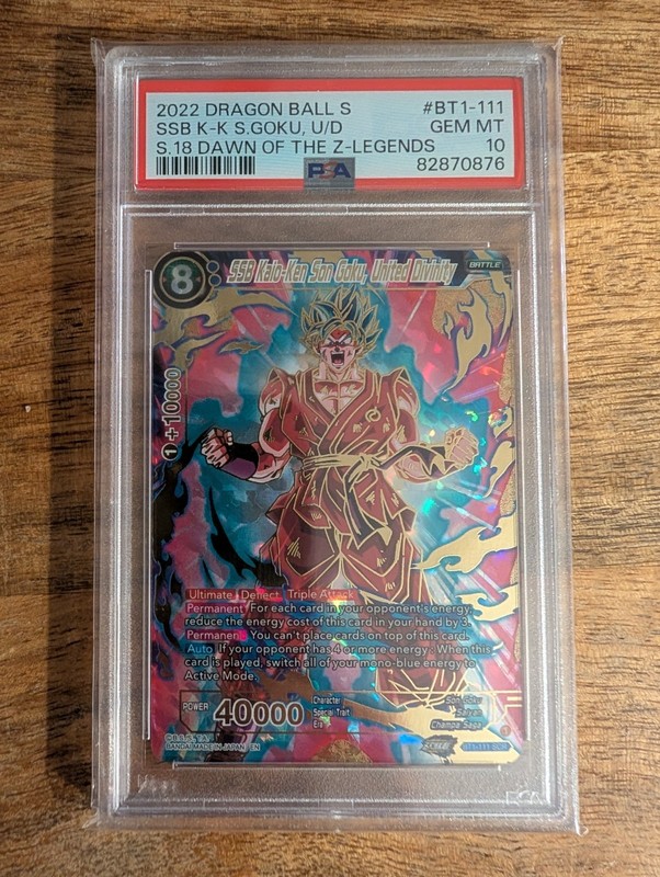 PSA 10 Kaio-Ken Son Goku BT1-111 Secret Rare SCR Dawn of the Z-Legends Bandai