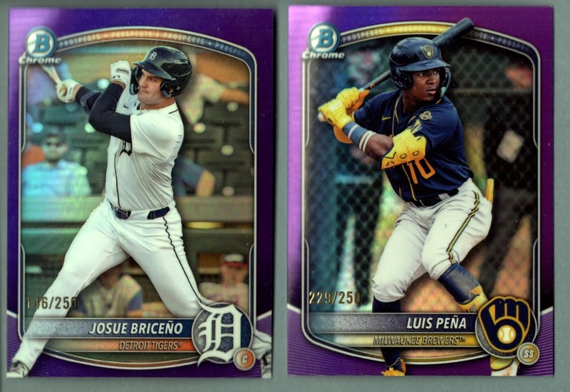 2025 Bowman Chrome Draft Purple Refractor /250 Singles w/ RC - You Pick