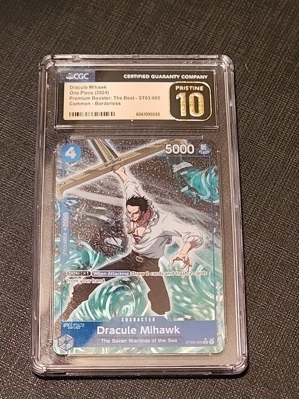 Dracule Mihawk Holofoil One Piece Prb01 One Piece Card Cgc Pristine 10 Pop 1