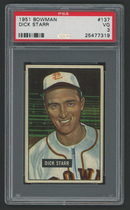 1951 Bowman 137 Dick Starr St Louis Browns PSA 3 Vintage Baseball Card