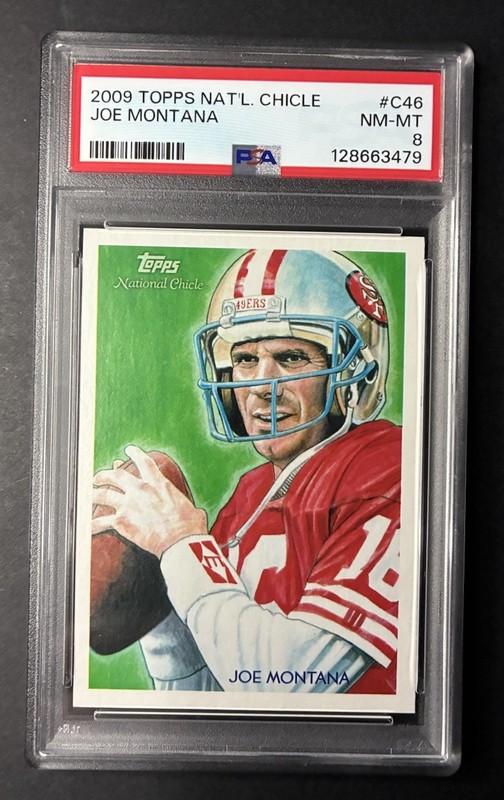 2009 Topps National Chicle Joe Montana PSA 8 San Francisco 49ers