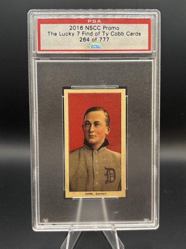 2016 NSCC Promo Lucky 7 Find Of Ty Cobb Cards 264/777 PSA
