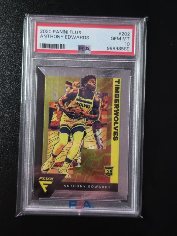 PANINI FLUX ANTHONY EDWARDS #202 PSA 10 MINNESOTA TIMBERWOLVES ROOKIE