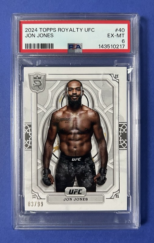 2024 Topps Royalty UFC Jon Jones #40 # /99 PSA 6 EX-MT