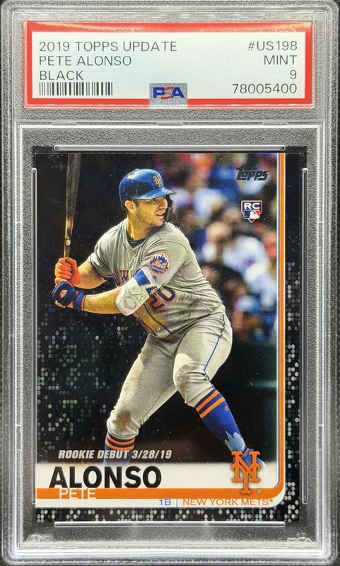 2019 Topps Update Series - Rookie Debut Pete Alonso #US198 Black /67 PSA 9 (RC)