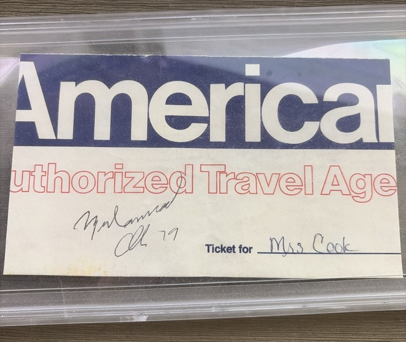 MUHAMMAD ALI Signed Cut Autographed PSA Slabbed Boxing Auto Dated 1979 view 2