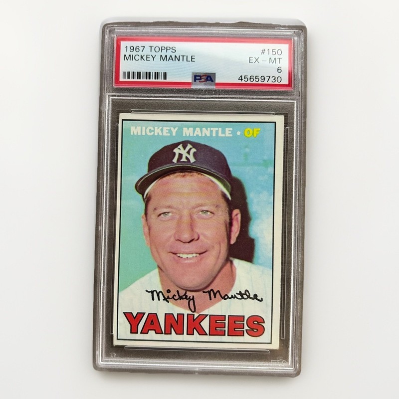 1967 Topps #150 Mickey Mantle PSA 6 EX-MT