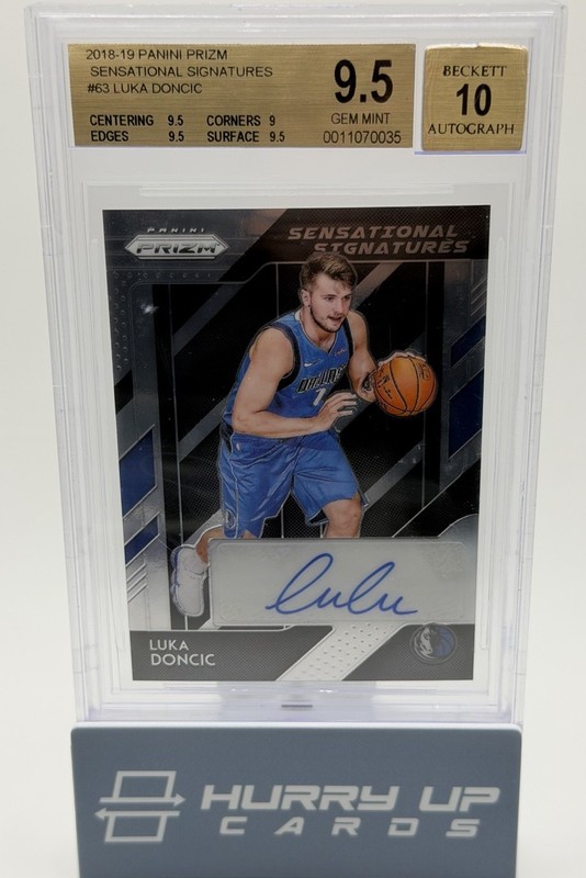 2018-19 Panini Prizm Luka Doncic Sensational Signatures AUTO RC BGS 9.5 AUTO 10