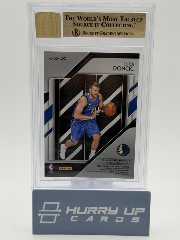 2018-19 Panini Prizm Luka Doncic Sensational Signatures AUTO RC BGS 9.5 AUTO 10 view 2