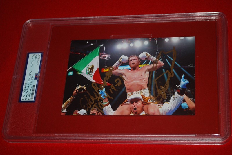BOXING CANELO ALVAREZ EDDY REYNOSO Signed 4X6 Photo PSA/DNA Slabbed COA 85685360