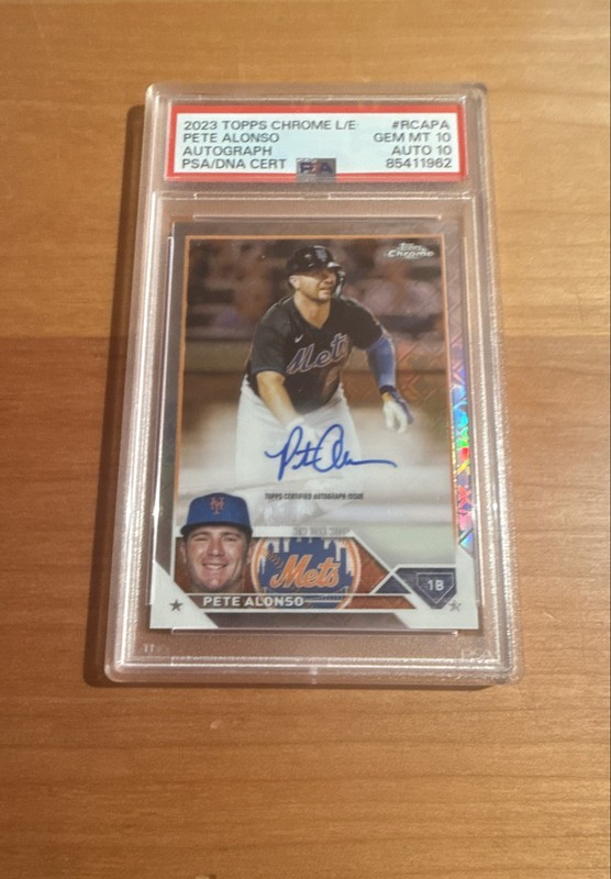 2023 Topps Chrome Logofractor Edition Autographs Pete Alonso PSA 10 Auto 10
