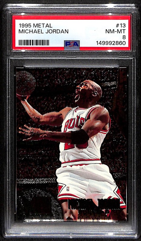 1995-96 Metal #13 Michael Jordan PSA 8
