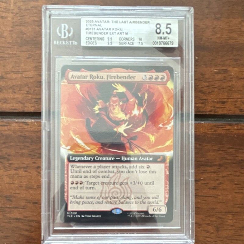 Avatar Roku Firebender 2025 Extended Art Magic BGS 8.5 Beckett