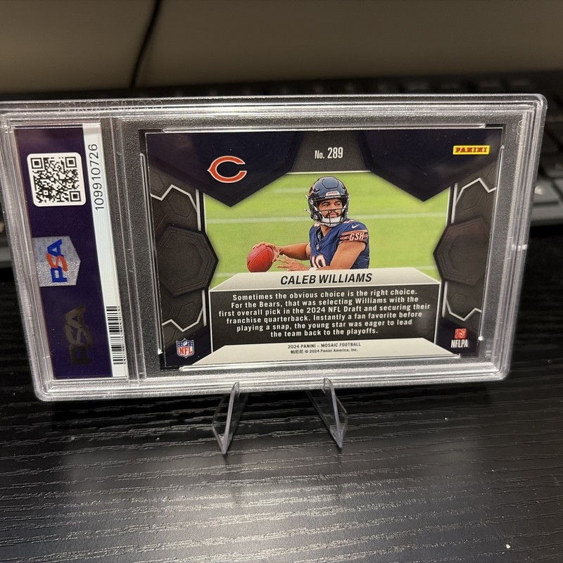 2024 PANINI MOSAIC #289 CALEB WILLIAMS ROOKIE RC PSA 10 view 2