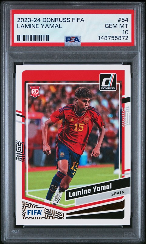 PSA 10 Lamine Yamal 2023 Donruss #54 Rookie Card Spain