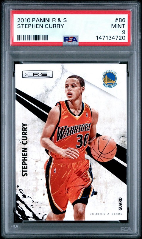 STEPHEN CURRY 2010 PANINI ROOKIES STARS BASE RARE PSA 9 POP 328 WARRIORS�JG