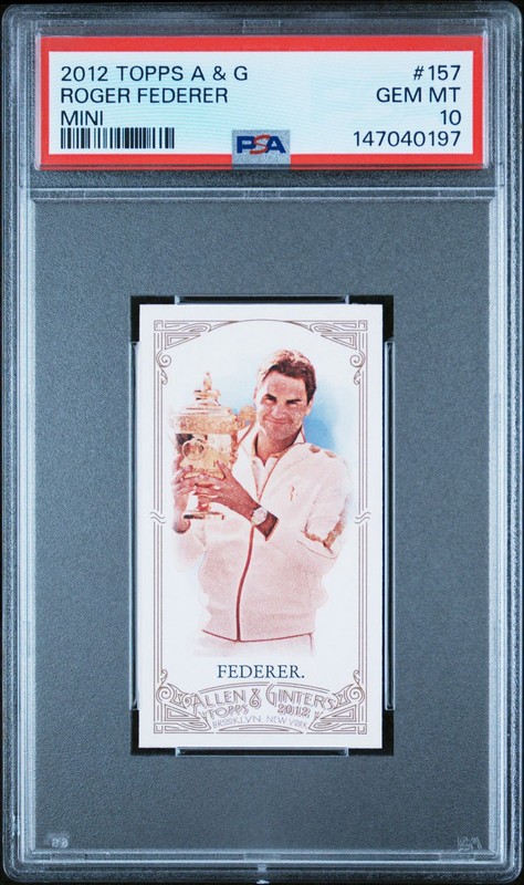 ROGER FEDERER 2006 TOPPS ALLEN & GINTER MINI RC SP PSA 10 LOW POP JG