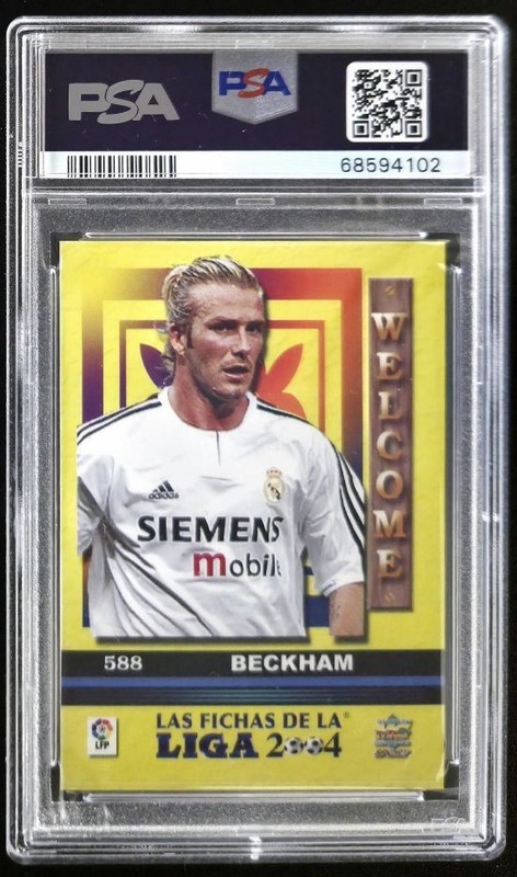 2003 Mundicromo David Beckham Las Fichas De La Liga #588 PSA 8 view 2
