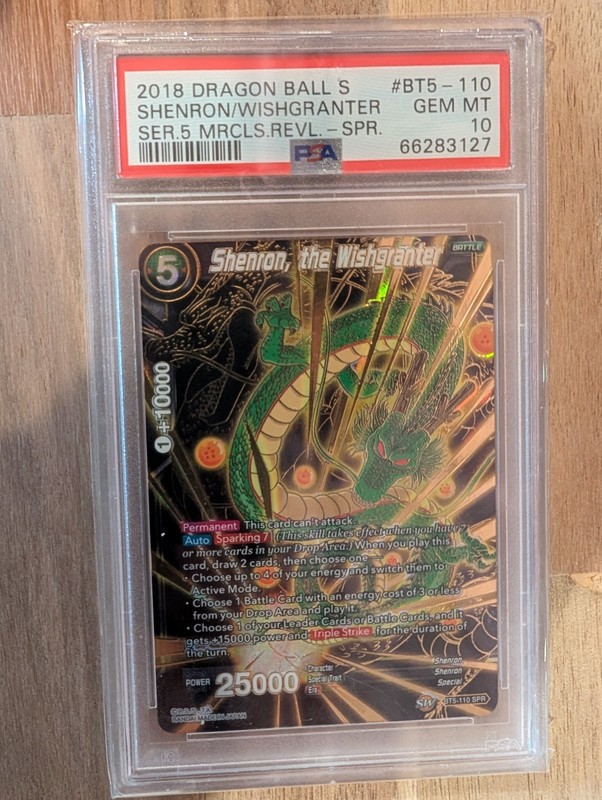Dragon Ball Super Card Game Shenron, The Wishgranter BT5-110 SPR  PSA 10