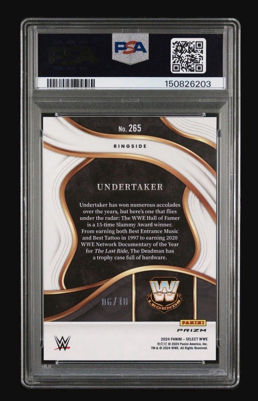 2024 WWE Select Undertaker Ringside Goldwave 6/10 PSA 9 view 2