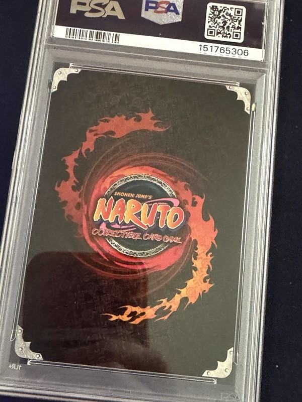 Naruto CCG Sasuke Uchiha 086 CoS Diamond Foil 1st Edition PSA 9 Mint Pop 1 view 2