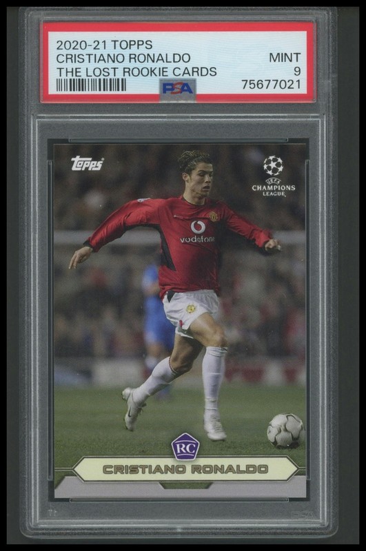 2020-21 Topps The Lost Rookie Cards #NNO Cristiano Ronaldo PSA 9