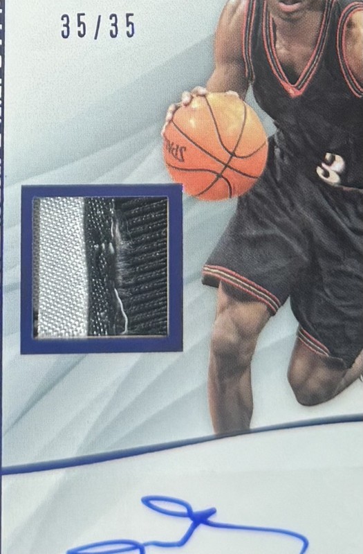 2025 ALLEN IVERSON IN THE GAME USED Autograph AUTO SICK PATCH! 35/35 JERSEY 
