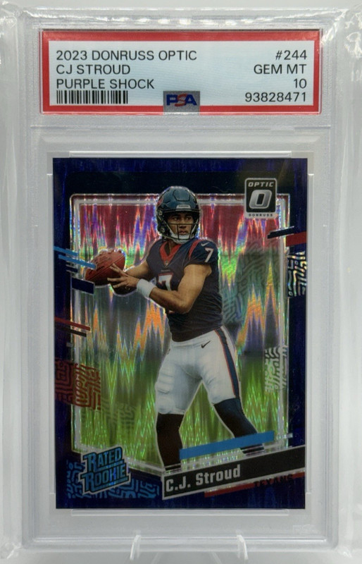2023 Panini Donruss Optic CJ Stroud #244 Purple Shock PSA 10 RC