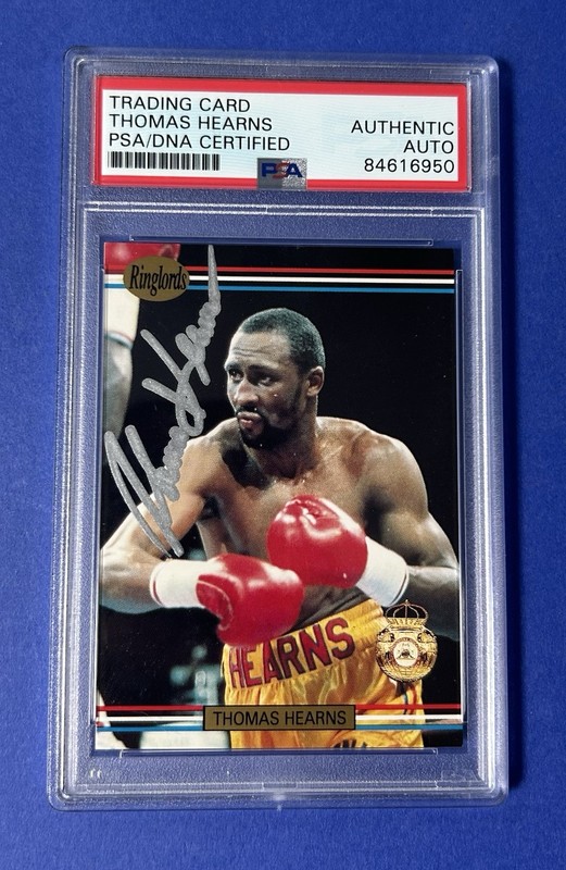 Thomas Hearns Boxing PSA/DNA Certified PSA Authentic Auto Trading Card