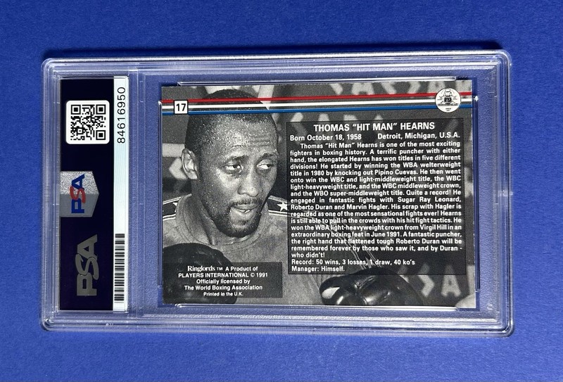 Thomas Hearns Boxing PSA/DNA Certified PSA Authentic Auto Trading Card view 2