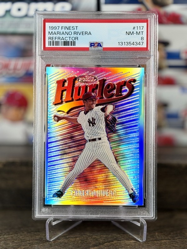 MARIANO RIVERA PSA 8 1997 TOPPS FINEST #117 REFRACTOR