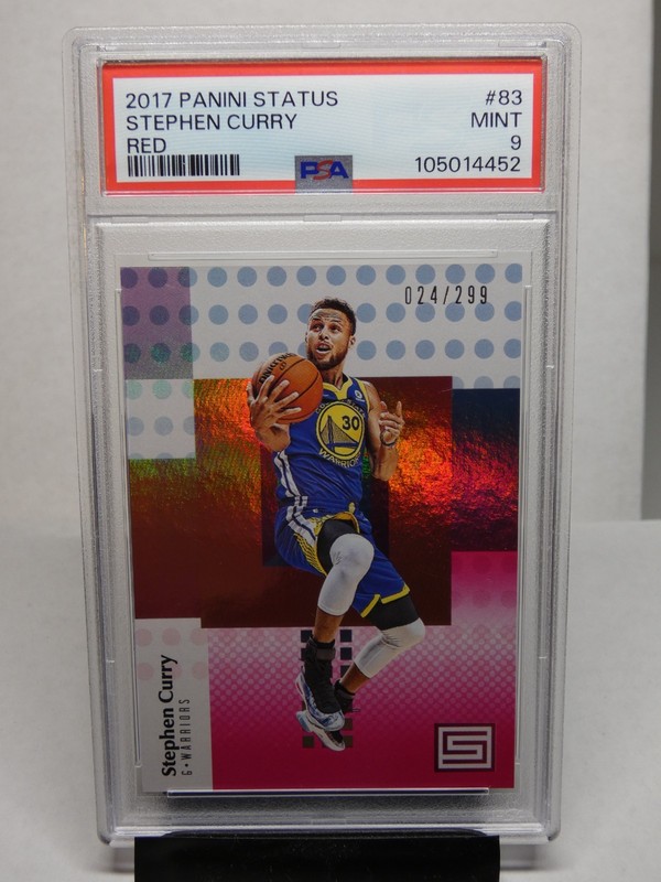 Stephen Curry 2017 Panini Status Red #'d 24/299 PSA 9 MINT