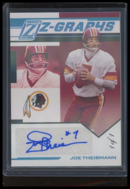 2020 Zenith Football Joe Theismann #ZG3 Z Graphs Platinum Auto 1/1