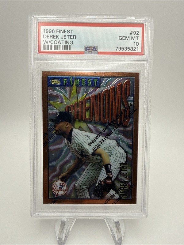 1996 FINEST #92 DEREK JETER - PSA 10 - With Coating