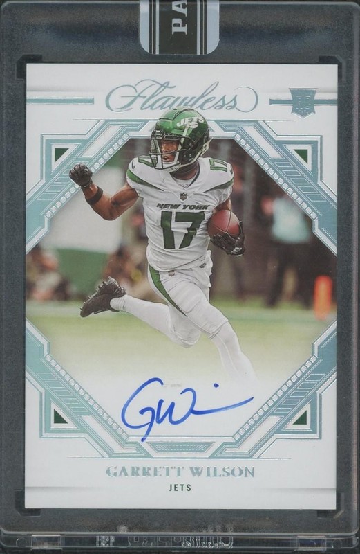 2022 Panini Flawless Garrett Wilson Rookie Fram Signatures Black Box 1/1