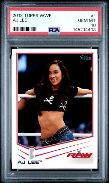 2013 WWE Topps Wrestling #1 AJ Lee PSA 10 GEM MINT  - Low Pop