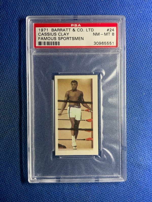 1971 Barratt & Co Ltd * CASSIUS CLAY * Famous Sportsmen * ALI * PSA 8