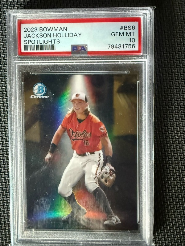 Bowman 2023 Spotlights Jackson Holliday BS6 Orioles Rookie PSA 10