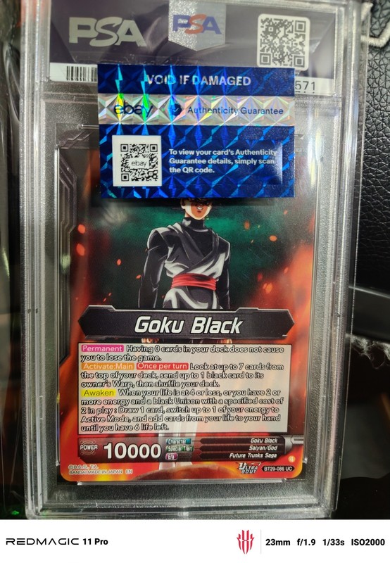 2026 DBS Masters BT29-086 SS Rose Goku Black Future of Despair SLR PSA 10 GEM MT view 2