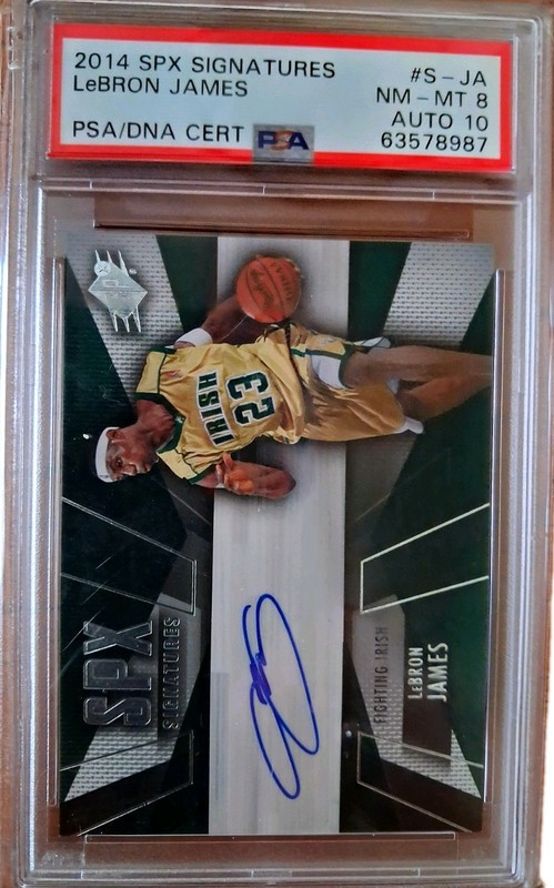 2014 Spx Signatures LeBron James S-ja Ssp Card 8 Auto 10 POP 1 Only 2 Graded /10