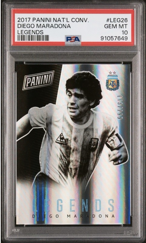 Diego Maradona 2017 Panini National Convention Legends #LEG26 /299 PSA 10