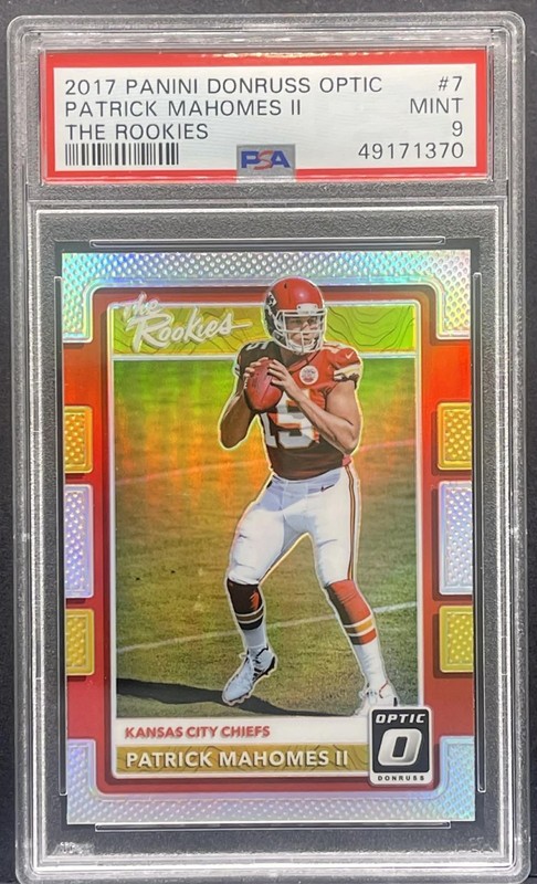 2017 Donruss Optic The Rookies - Patrick Mahomes II  #7 Prizm Holo RC PSA 9 MINT