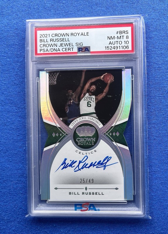 2021 Crown Royale Bill Russell Crown Royal Sig #BRS PSA 8 Auto 10