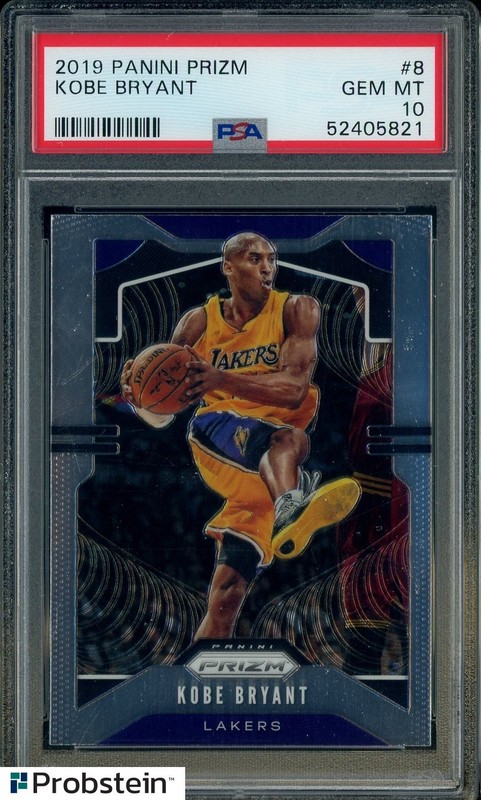 2019 Panini Prizm #8 Kobe Bryant Los Angeles Lakers HOF PSA 10 GEM MINT