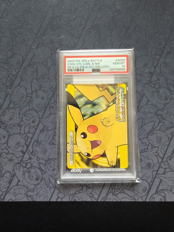 GEM MINT Pokemon: Pikachu #A028 Cool CPL. CARL & NIA FR & LG Pikachu Yellow -PSA